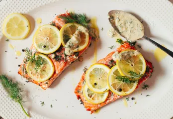 Baked Salmon with Lemon & Dill
