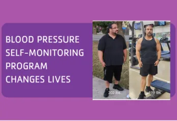 Blood Pressure Self Monitoring Program template with a before and after of Brian