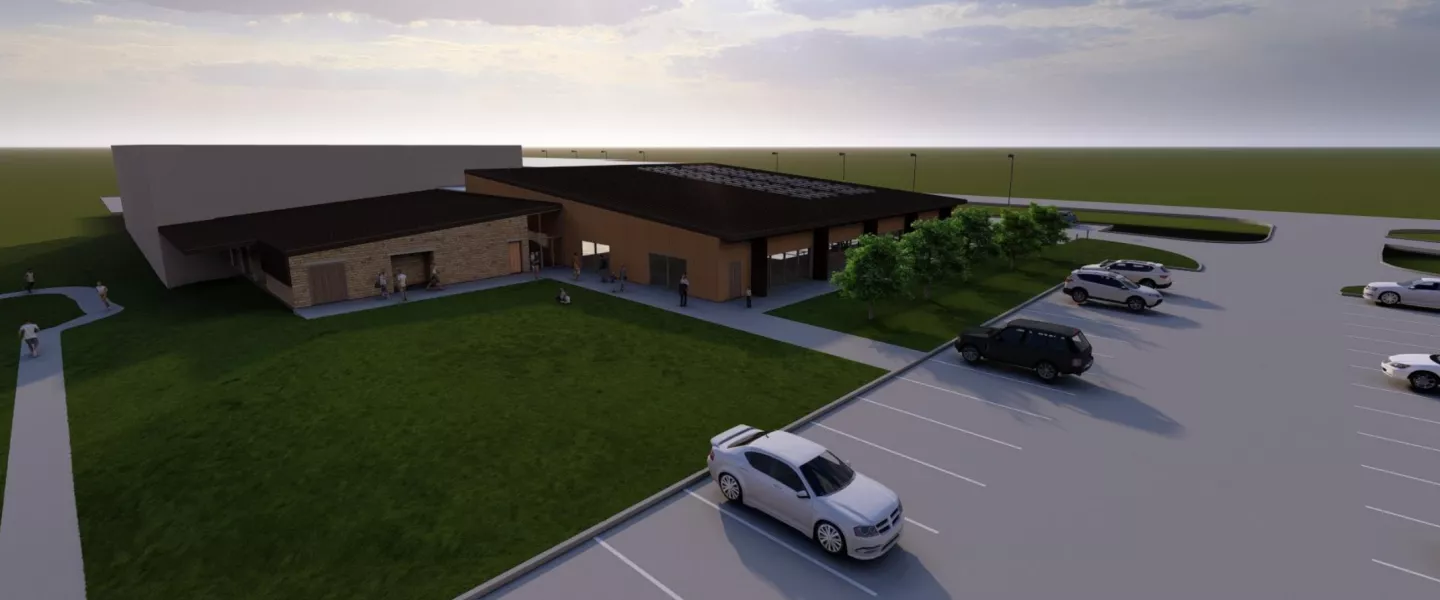 Side/Back view of upgraded Chilton building.