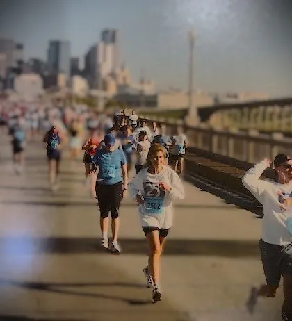 Photo of Christy running in Turkey Trot